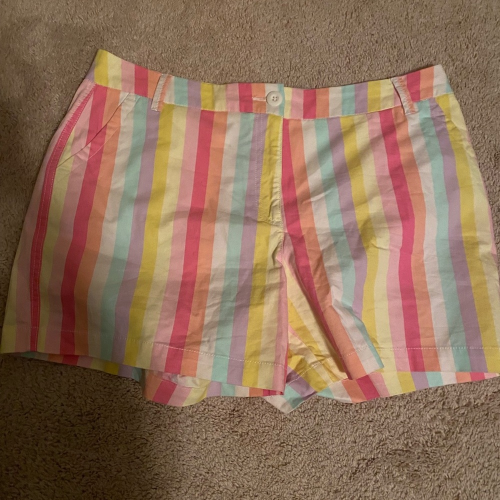 Pastel Striped Crown and Ivy Shorts